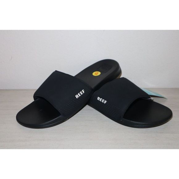 Reef RF0A3ONDBLA Men's Sz 12 Black One Slide Sandals - Picture 8 of 8